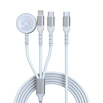 Picture of PROMATE 1.5M 5in1 Multi-Connector Charging Cable with Both USB-C &