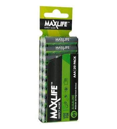 Picture of MAXLIFE AAA  Alkaline Battery 20 Pack