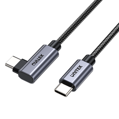 Picture of UNITEK 0.5m USB-C to Right Angled 90 Degree USB-C Connector.