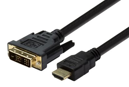 Picture of DYNAMIX 1m HDMI Male to DVI-D Male (18+1) Cable. Single Link