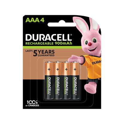 Picture of DURACELL AAA Rechargeable Battery (900 Mah). Pack of 4