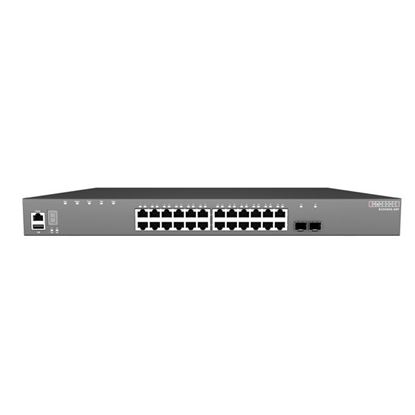 Picture of EDGECORE 24 Port Gigabit PoE Managed L3 Switch.