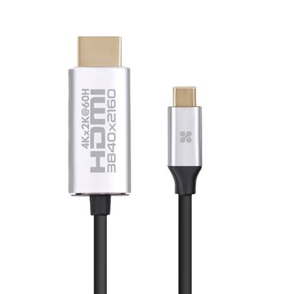 Picture of PROMATE 1.8m 4K USB-C to HDMI Cable with Gold Plated Connectors.