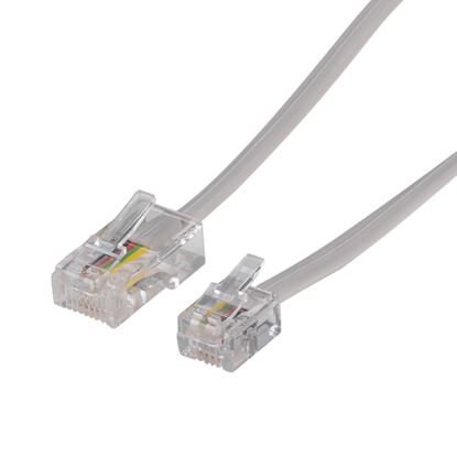 Picture of DYNAMIX 3m RJ12 to RJ45 Cable - 4C All pins connected crossed,