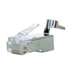 Picture of DYNAMIX RJ45 Cat6/6A/7 23AWG Solid Shielded Round Modular Plug. 50pc