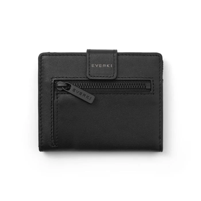 Picture of EVERKI Leather RFID Blocking Wallet for Cards, Coins & Bills. Black