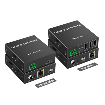 Picture of LENKENG 4-Port USB-A 3.0 Extender Over Cat5e/6/7 Network Cable.