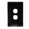 Picture of TRADESAVE 16A 2-Way Vertical 2 Gang PCU Switch. Black