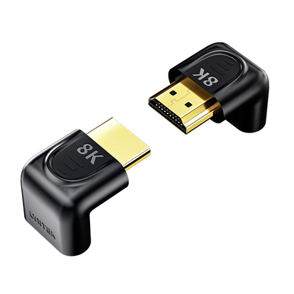 Picture of UNITEK 8K HDMI 90 & 270 Degree Right Angle Adapter with