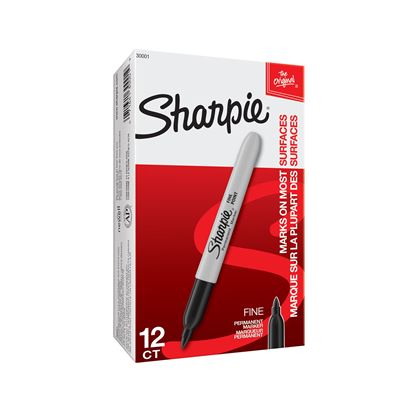 Picture of Sharpie Fine Black 12 Pack Permanent Marker Pen