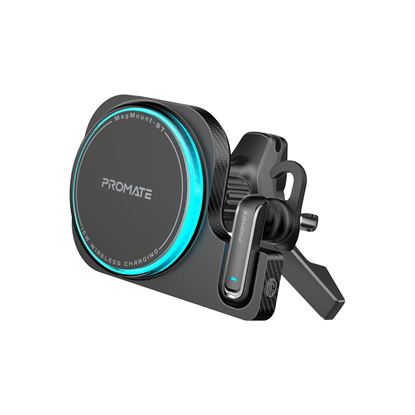 Picture of PROMATE 2-in-1 MagSafe 15W Wireless In-Car Phone Charger with Built-in