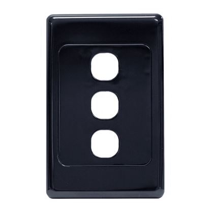 Picture of AMDEX Switch Plate ONLY. 3 Gang Wall Face Plate (Accepts Clipsal