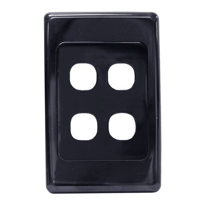 Picture of AMDEX Switch Plate ONLY. 4 Gang Wall Face Plate (Accepts Clipsal