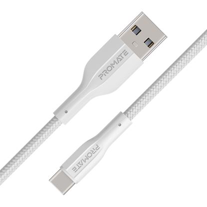 Picture of PROMATE 2M USB-A to USB-C Super Flexible Cable. Supports 2A