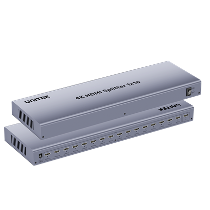 Picture of UNITEK 1-in-16-Out HDMI Splitter. Supports Mirror Mode for up to 16