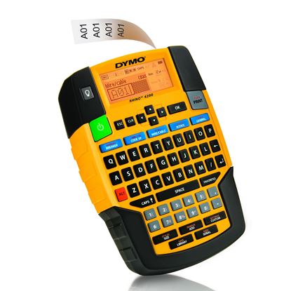 Picture of Dymo Rhino 4200 Industrial Label with QWERTY keyboard. Includes over