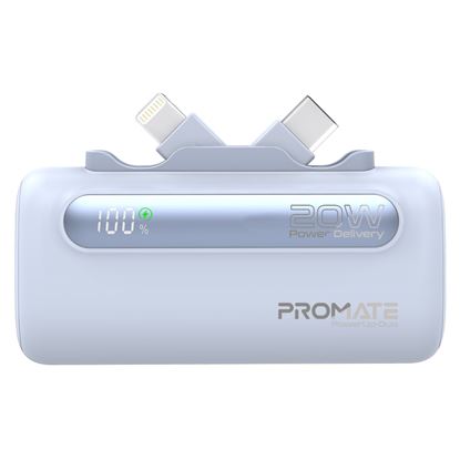 Picture of PROMATE 5000mAh Ultra-Compact Fast Charging Power Bank with In-Built