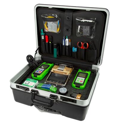 Picture of GOLDTOOL Advanced Fiber Optic Tool Kit. High Precision Fast Fusion