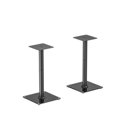 Picture of BRATECK 24" Aluminium/Glass Floor Standing BookShelf Speaker Stands.