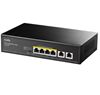 Picture of CUDY 6-Port Gigabit Unmanaged PoE+ 65W Desktop Switch in Metal Case.