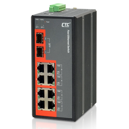 Picture of CTC UNION 8 Port Fast Ethernet Unmanaged Switch. -10 ~ 60°C. 8x