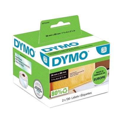 Picture of DYMO Genuine LabelWriter Large Address Labels 36mm x 89mm Clear