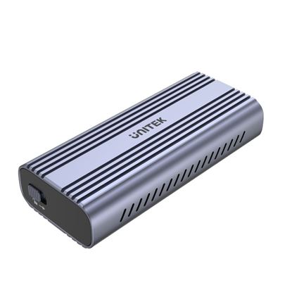 Picture of UNITEK USB-C to M.2 SSD Enclosure in Alloy Housing.