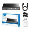 Picture of CUDY 24-Port Gigabit Unmanaged Desktop Switch in Metal Case.