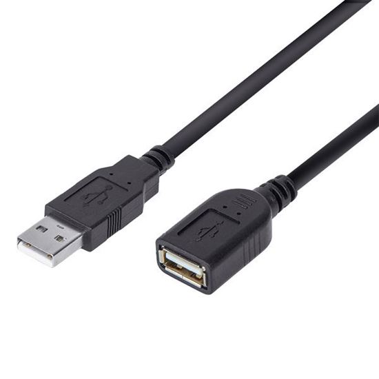 Picture of DYNAMIX 2m USB 2.0 Cable USB-A Male to USB-A Female Connectors.