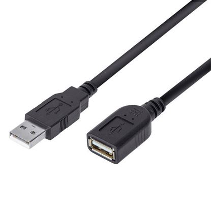 Picture of DYNAMIX 3m USB 2.0 Cable USB-A Male to USB-A Female Connectors.