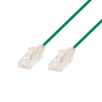 Picture of DYNAMIX 0.15m Cat6A 10G Green Ultra-Slim Component Level UTP