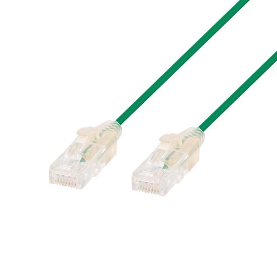 Picture of DYNAMIX 0.15m Cat6A 10G Green Ultra-Slim Component Level UTP