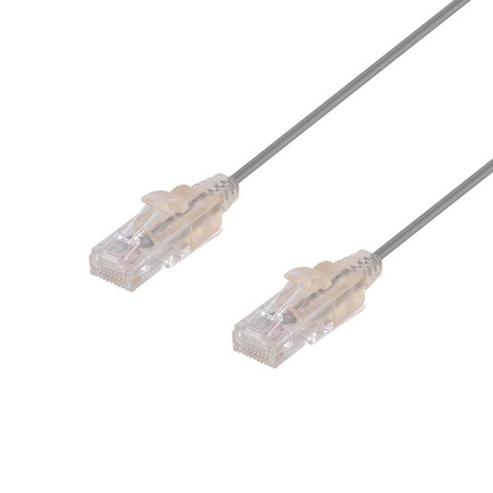 Picture of DYNAMIX 0.15m Cat6A 10G Grey Ultra-Slim Component Level UTP