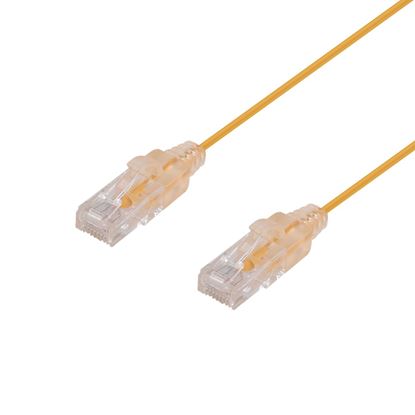 Picture of DYNAMIX 0.15m Cat6A 10G Yellow Ultra-Slim Component Level UTP