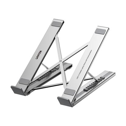 Picture of UNITEK 7-in-1 Multi-Port Foldable Laptop Stand with Docking Station