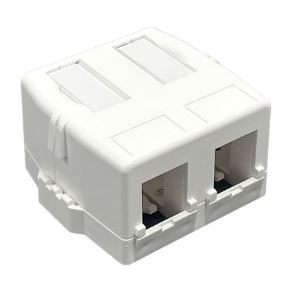 Picture of DYNAMIX 2 Port Unloaded Keystone Surface Mount Enclosure.