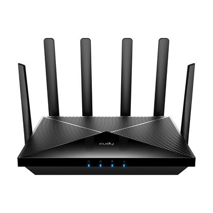 Picture of CUDY 5G Sa/NSA AX3000 Wi-Fi 6 Router with 2x Nano SIM Slots.