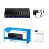 Picture of CUDY 8-Port Gigabit Unmanaged Desktop Switch in Plastic Case.