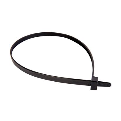 Picture of DYNAMIX 2.5 x 200mm UV Black Cable Ties. Pack of 100. 80N/8.1kgs