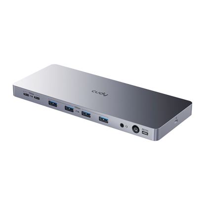 Picture of CUDY 13-in-1 Multi-port 10Gbps Slim USB-C Dual 4k Docking Station with
