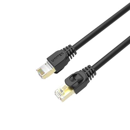 Picture of UNITEK 0.5m CAT7 Black SSTP 26AWG Patch Lead in PVC Jacket.
