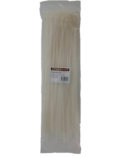 Picture of POWERFORCE Cable Tie Natural 550mm x 8mm Nylon Pack of 100.