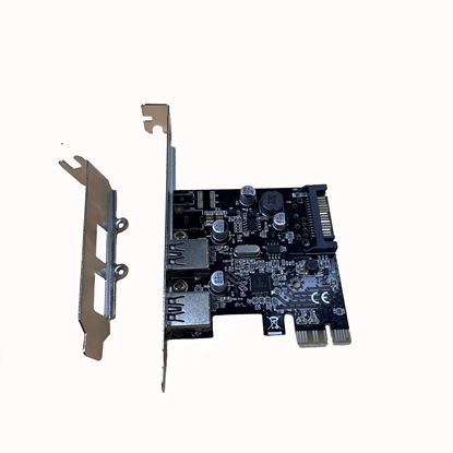 Picture of UNITEK 2-Port USB3.0 PCI-E Card. Supplied with Low Profile &