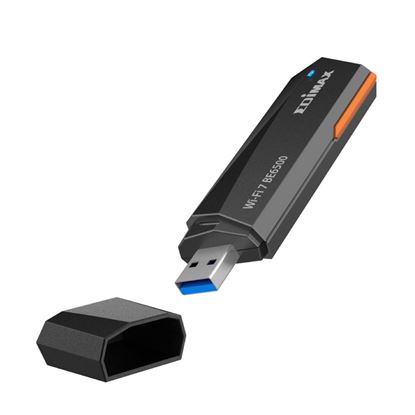 Picture of EDIMAX Tri-Band Wi-Fi 7 BE6500 USB 3.2 Adapter with Cradle.