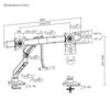 Picture of BRATECK 17"-32" Gas Spring Dual Monitor Arm.