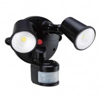 Picture of HOUSEWATCH 10W Twin LED Tricolour Spotlight with Motion Sensor. IP54.