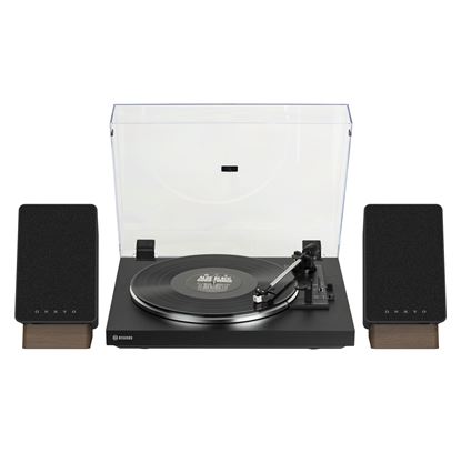 Picture of REKKORD F100P Turntable with Black ONKYO GX30ARCB Powered Bookshelf