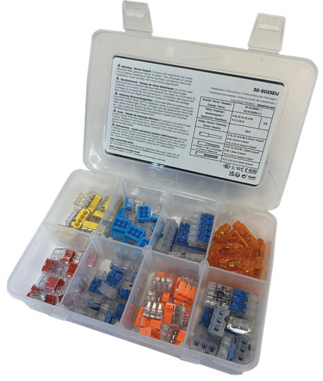 Picture of IDEAL INDUSTRIES Push-In and Lever Wire Connector Kit. Box of 80