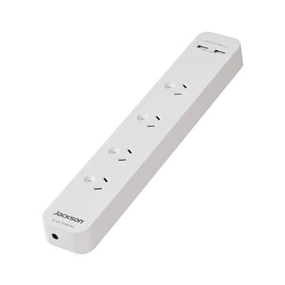 Picture of 4 Way Surge Protected Powerboard 2x USB-A Fast
