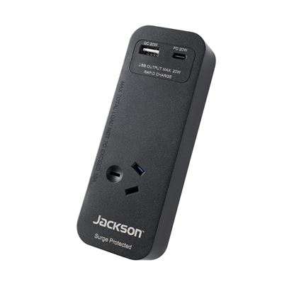 Picture of 1 Way Surge Protected Powerboard 2x 20W PD USB-A/C